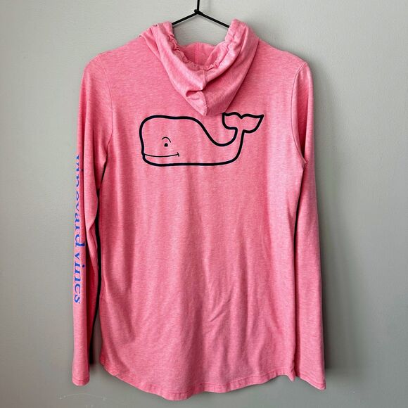 Vineyard Vines Edgartown Long Sleeve Hooded Tshirt Womens XS Pink - Picture 4 of 4